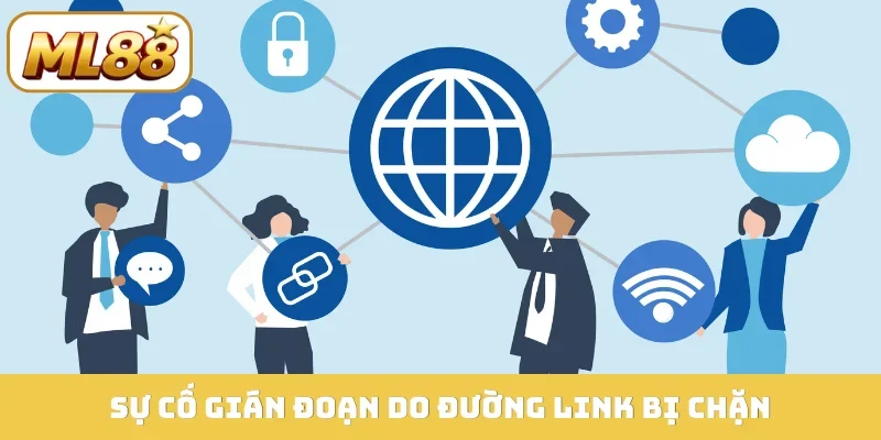 Sự cố gián đoạn do đường link bị chặn
